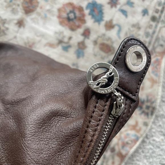 Longchamp Dark Brown LePliage Cuir Leather Tote - Picture 11 of 15